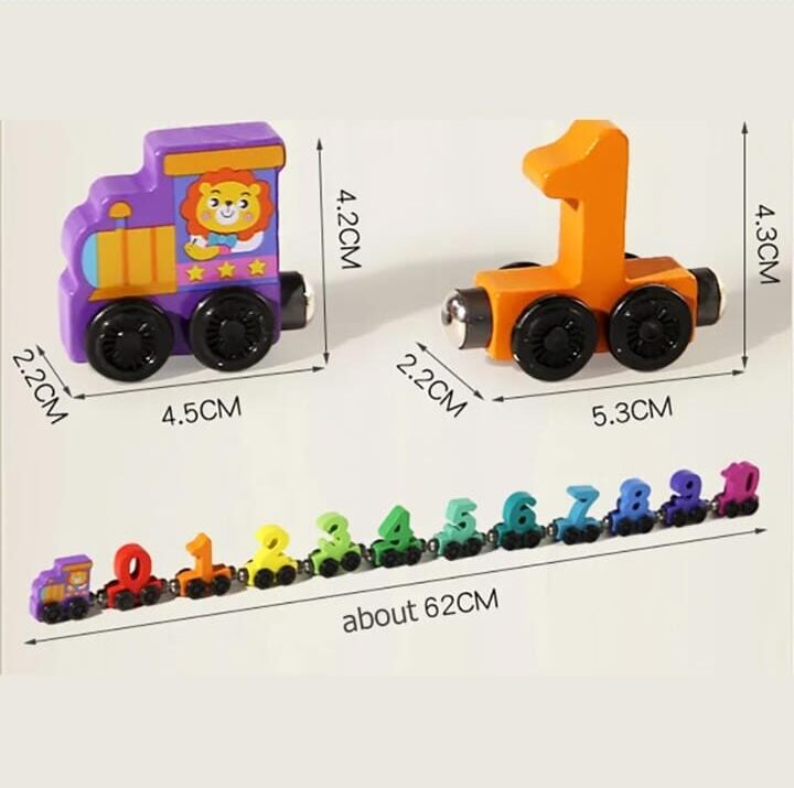 Magnetic ABC Train, Educational Toy For Kids, Non-Toxic Wood & Paint