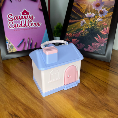 Cute Small Toy House Piggy Box with 3D Streaker House Money Bank for Girls & Boys