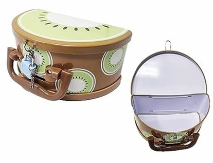 Fruits Shape Money Bank Metal Piggy Bank, Coin Bank for Kids with Lock and Key in Fruits