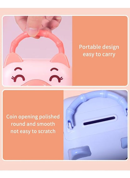 Peppa Pig Piggy bank with Lock and Key |Money banks for Kids| Gullaq Coin Bank  (Multicolor)