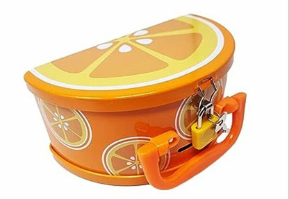 Fruits Shape Money Bank Metal Piggy Bank, Coin Bank for Kids with Lock and Key in Fruits