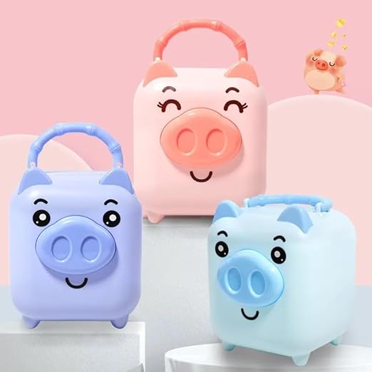 Peppa Pig Piggy bank with Lock and Key |Money banks for Kids| Gullaq Coin Bank  (Multicolor)