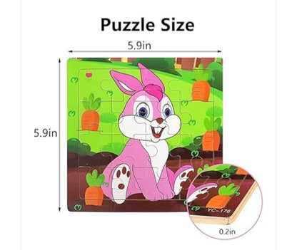 Small Animal Puzzle, Eco-Friendly Wood, Educational Toys, Learning Fun