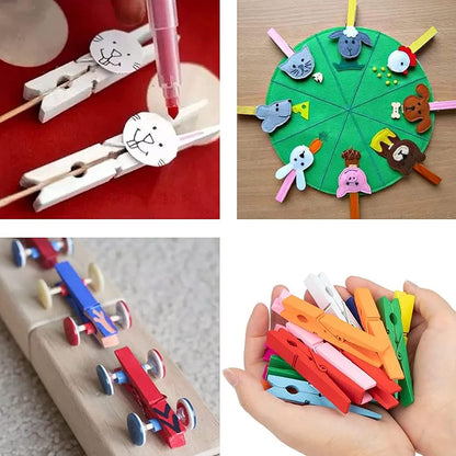 40PCS Colorful Clips, Mini Colorful Clips, Clothespins, Multicolor, Multipurpose