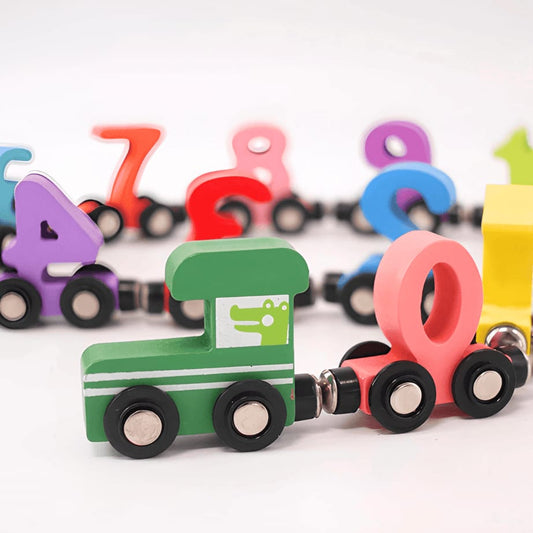 Magnetic ABC Train, Educational Toy For Kids, Non-Toxic Wood & Paint