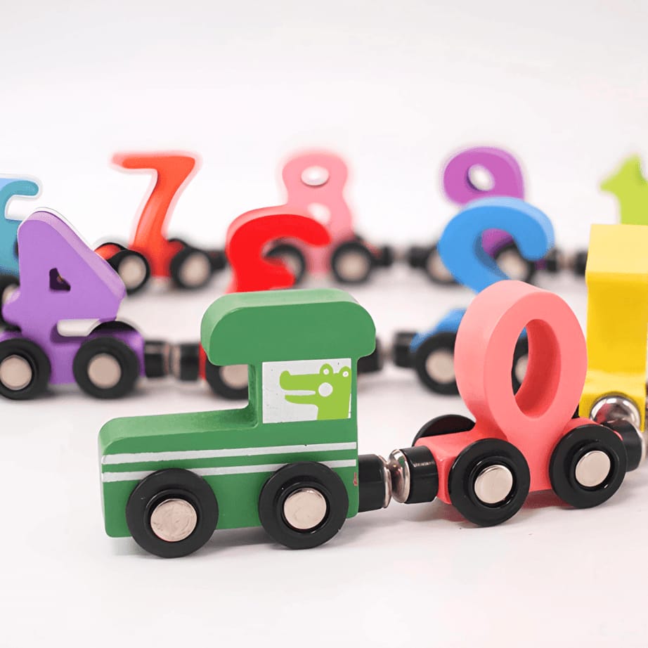 Magnetic ABC Train, Educational Toy For Kids, Non-Toxic Wood & Paint