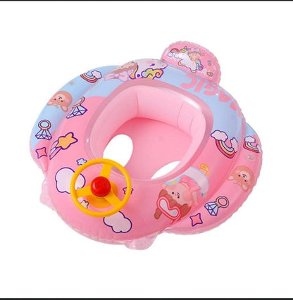 Children’s Swimming Float Seat, Rotating Steering Wheel Features, 8x8 Inch Size