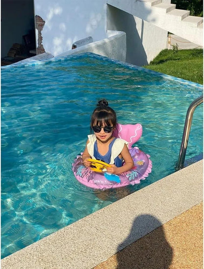 Children’s Swimming Float Seat, Rotating Steering Wheel Features, 8x8 Inch Size