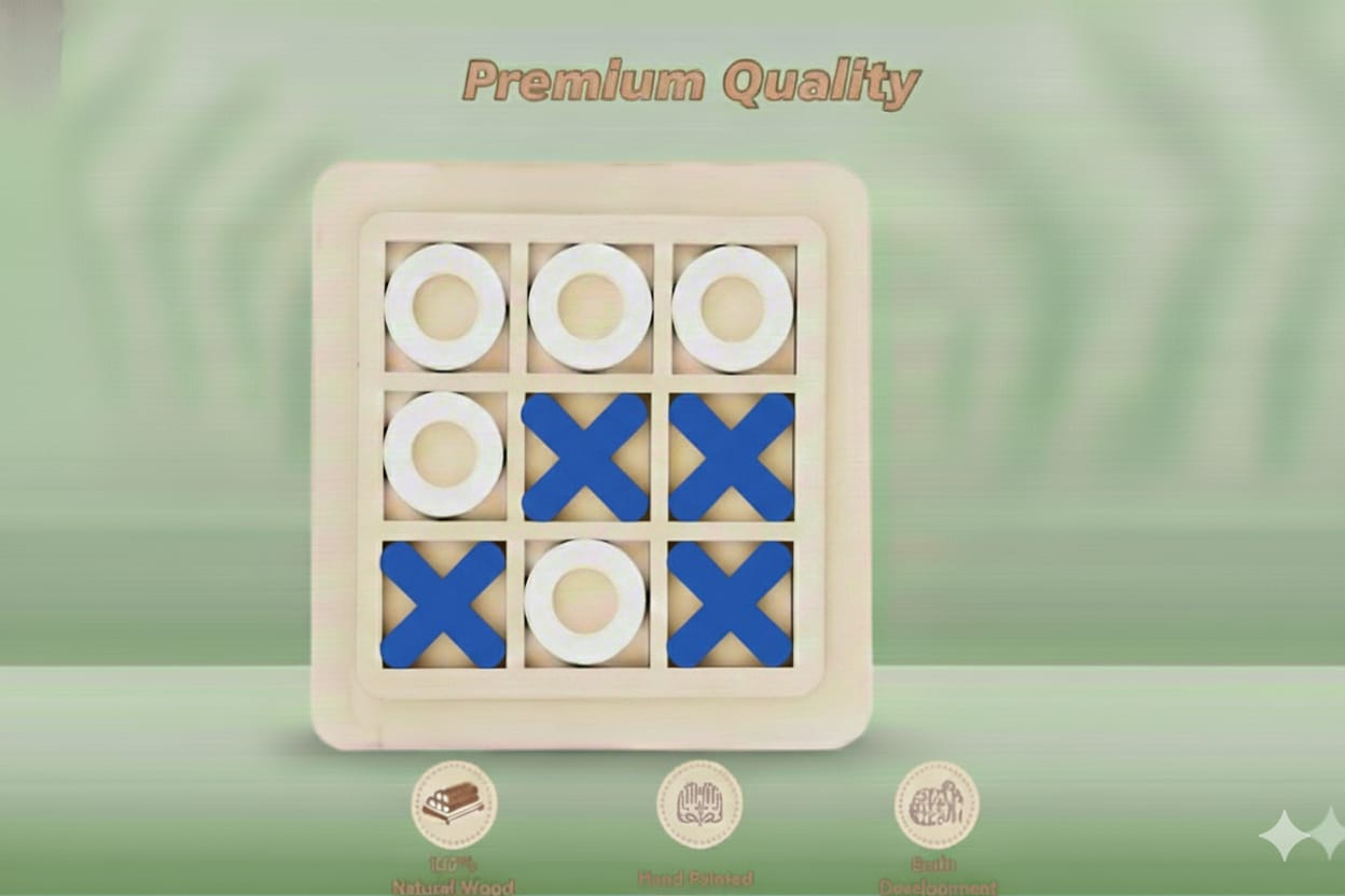 10.5” Tic Tac Toe, Brain Boost Toys, Ideal Birthday Return Gift for Kids